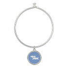 Bracelet Bangle Bleu Dachshund chien Wiener