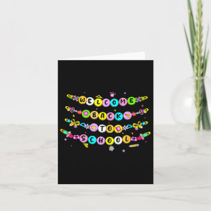 Bracelet Beads Welcome Back To School First Day Of Card