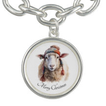 Chapeau d'hiver Mouton de Noël Texte personnalisé