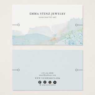 Bracelet Display Card • Pastel Watercolor Nature