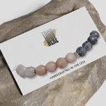 Bracelet Display White Your Logo Social Media  Business Card<br><div class="desc">This card does much more than just display your artisan bracelet. On the front you'll personalize it with your logo and information on the bottom. This could be information such as where it was made or what it is made from. The front has purposely been left with minimal text to...</div>