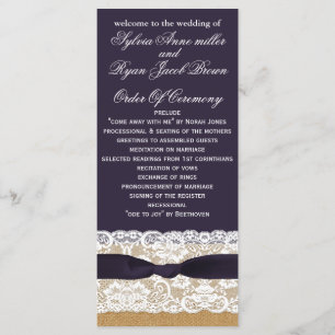 Bracelet FAUX, programmes de mariage rustique long