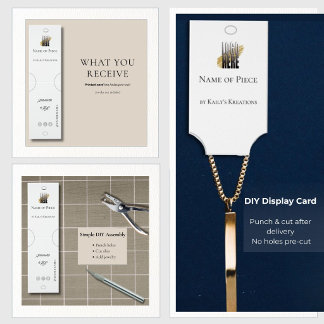 Bracelet holder Hanging Display DIY Punch Design Business Card