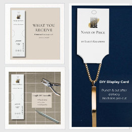 Bracelet holder Hanging  Display Logo Social Media Business Card