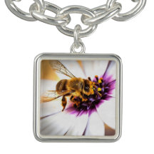 Honey Bee Sur L'Art Acrylique Africain Daisy