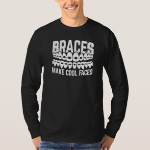 Braces Dental Orthodontic Colors Teeth Brush Assis T-Shirt