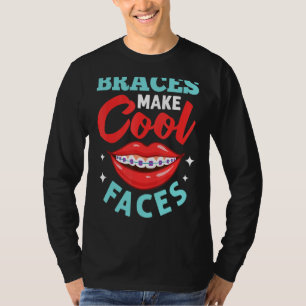 Braces Dental Orthodontic Colours Teeth Brush Assi T-Shirt
