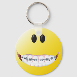 Braces Face Keychain