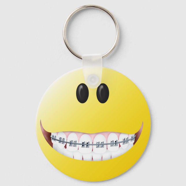 Braces Face Keychain (Front)