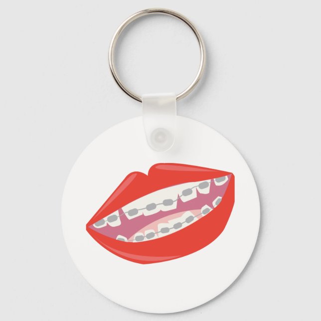 Braces Teeth Keychain (Front)