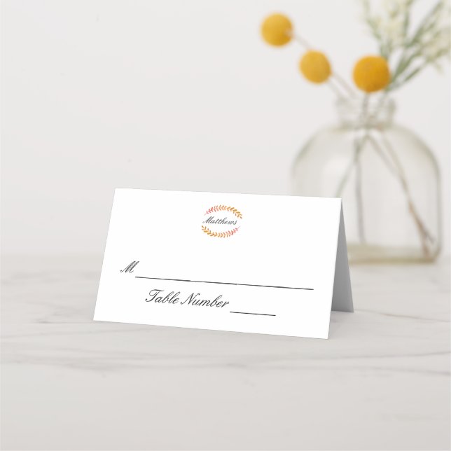 Brach Fall Wreath - Escort Card (Front)