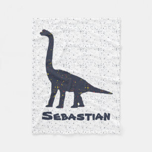 Brachiosaurus Custom Name Fleece Blanket, Small