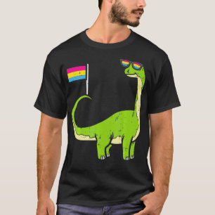 Brachiosaurus Panseual Flag Pan Pride Bronto Dino  T-Shirt
