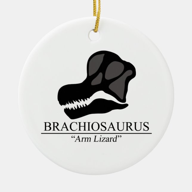 Brachiosaurus Skull Ceramic Ornament (Front)