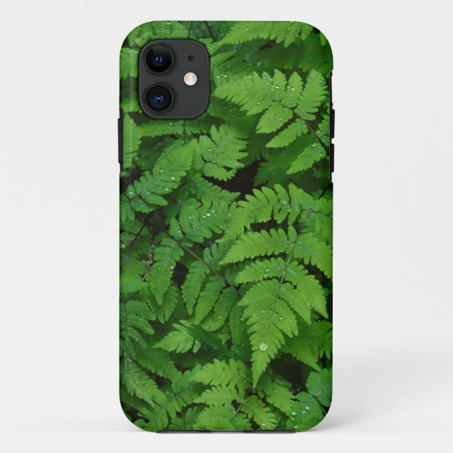 Bracken fern with rain drops, Washington State Case-Mate iPhone Case (Back)