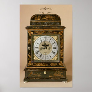 Bracket clock, movement by James Boyce, c.1705 Poster