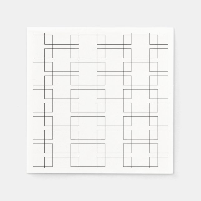 Bracket Elimination Tournament Sports Geometric Napkin (Front)
