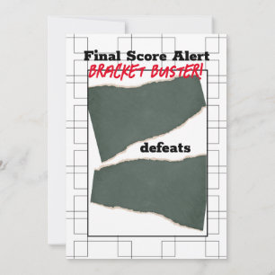 Bracket Tourney Chalkboard Final Score Alert Invitation