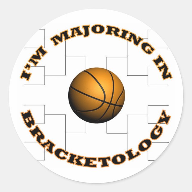 Bracketology Classic Round Sticker (Front)