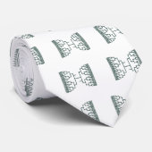 bracketology green tie (Rolled)