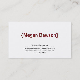 Brackets Crimson Red Business Card