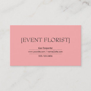 Brackets Light Salmon Pink Background Business Card