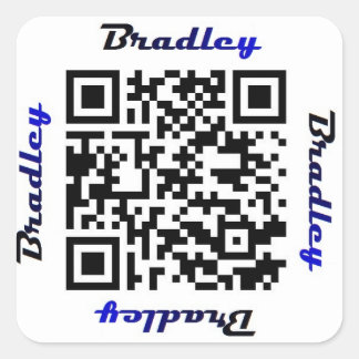 Brad (Bradley) QR Code Personalized NAME Sticker