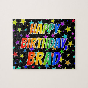 "BRAD" First Name, Fun "HAPPY BIRTHDAY" Jigsaw Puzzle
