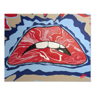 Brad Majors Inspired Rocky Horror Lips Photo Print