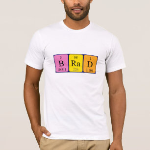 Brad periodic table name shirt