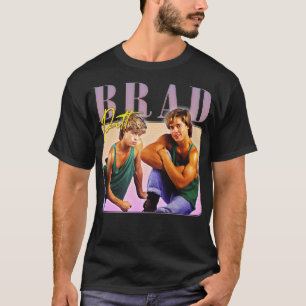 Brad Pitt 90s Style Aesthetic Fan Art Design T-Shirt