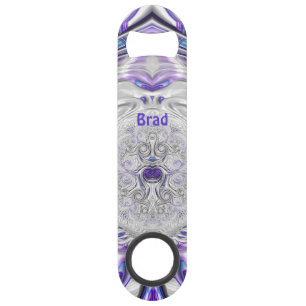 BRAD ~ Purple Silver White ~ Original Fractal ~ Bar Key