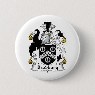 Bradbury Family Crest 2 Inch Round Button