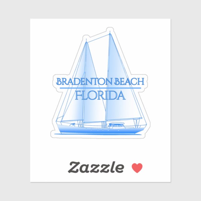 Bradenton Beach Coastal Nautical Sailing Sailor (Sheet)