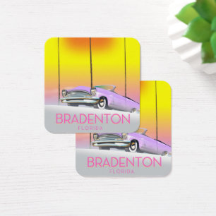 Bradenton Florida Classic car travel poster
