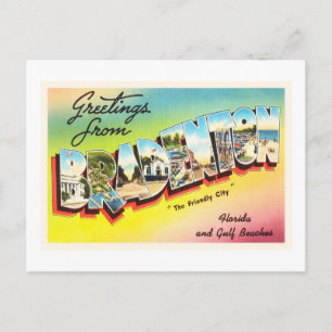 Bradenton Florida FL Old Vintage Travel Souvenir Postcard