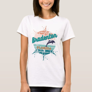 Bradenton Florida Retro Vintage Exploding Sunset T-Shirt