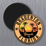 Bradenton Florida Souvenir Beach Vintage Travel Magnet<br><div class="desc">Bradenton Florida Design. Sunset design with your favourite Florida beach and sea,  suitable for USA beach lovers especially who love Bradenton.</div>