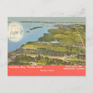 Bradenton Florida vintage Paradise Trailer Park Postcard