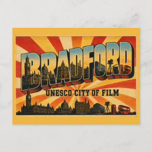 Bradford England UNESCO City of Film Vintage Postcard