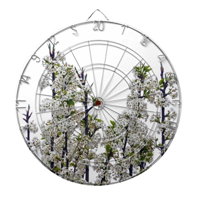 Bradford Pear Blossoms Dartboard (Front)