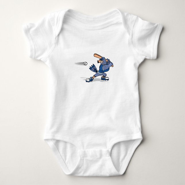 Bradley Blue Jay Baby Bodysuit (Front)