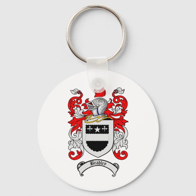 BRADLEY FAMILY CREST -  BRADLEY COAT OF ARMS KEYCHAIN (Front)