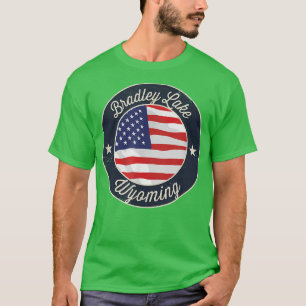 Bradley Lake - Patriotic Wyoming Souvenir T-Shirt