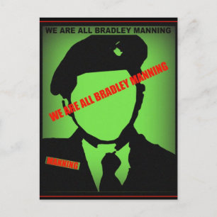 Bradley Manning Design Postcard