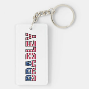Bradley Name Vorname USA Flagge Anhänger Schlüssel Keychain