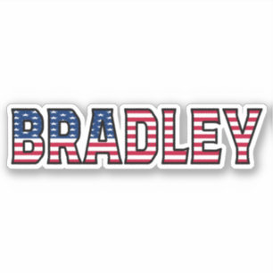 Bradley Nom Prénom USA Sticker Stickerset