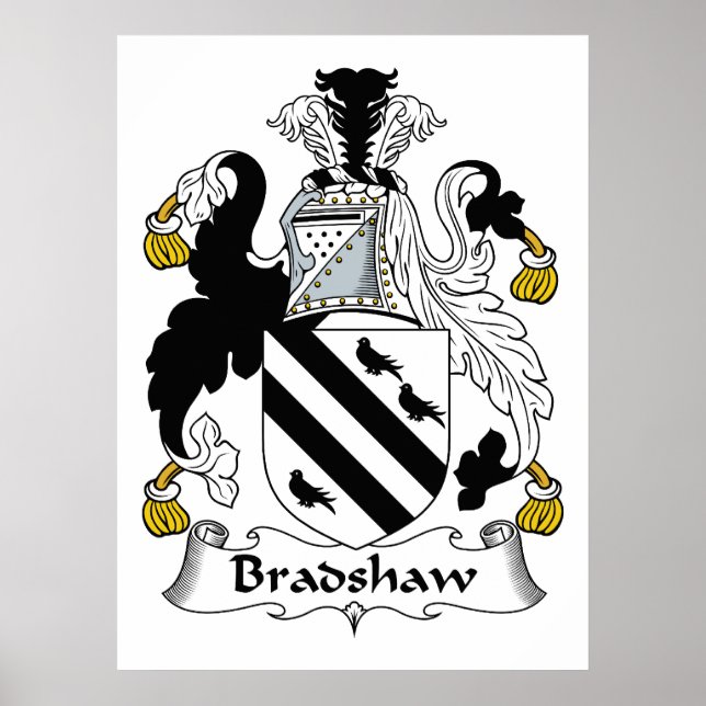 Bradshaw Family Crest Poster (Front)