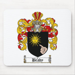 BRADY FAMILY CREST -  BRADY COAT OF ARMS MOUSE PAD