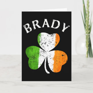 Brady Name Gift - Lucky Irish Pride  Card